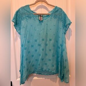 Johnny Was Embroidered Blouse